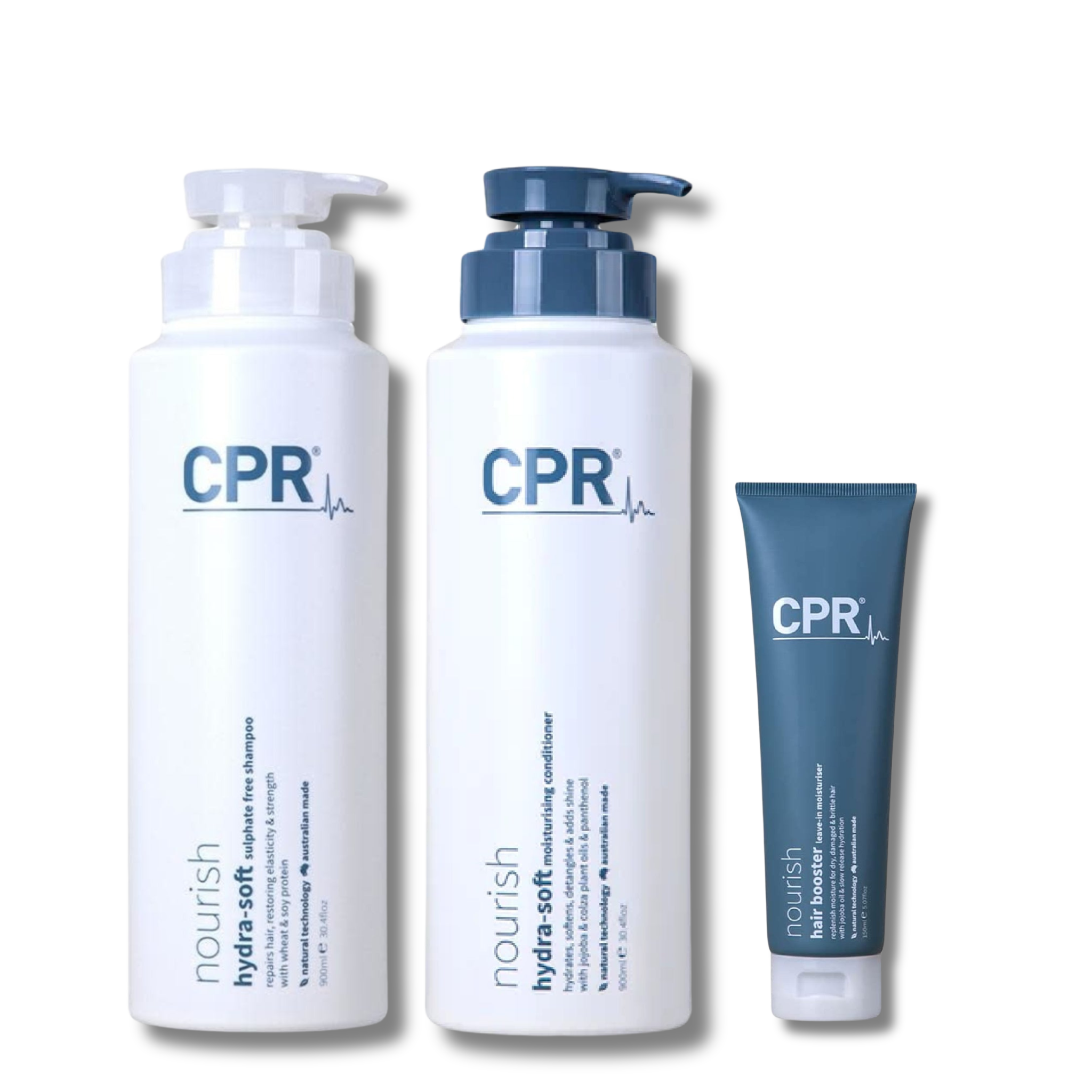 CPR Nourish Hydra-Soft Shampoo, Conditioner, and Leave-in Trio