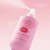 Pink bottle of Nak Replends Conditioning Mist on a pink background