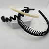 Black and White Matte Comb Headband Trio