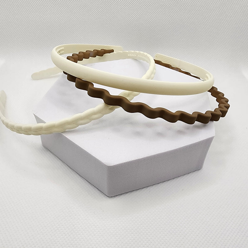 Tea Matte Comb Headband Trio