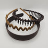 Coffee Matte Comb Headband Trio