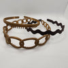 Coffee Matte Comb Headband Trio