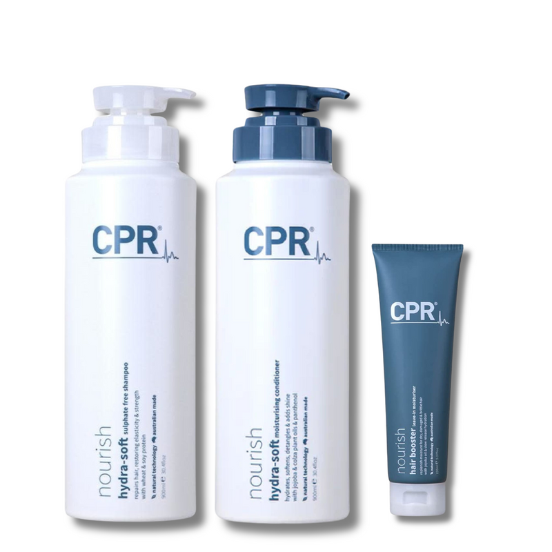 CPR Nourish Hydra-Soft Shampoo, Conditioner, and Leave-in Trio