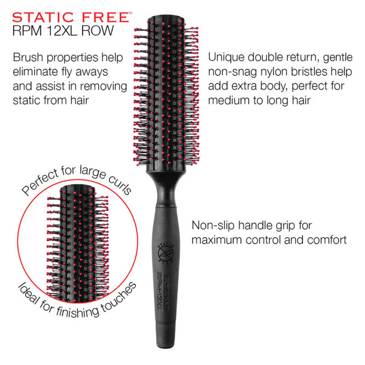 Cricket Static Free RPM 12XL Row Brush #709