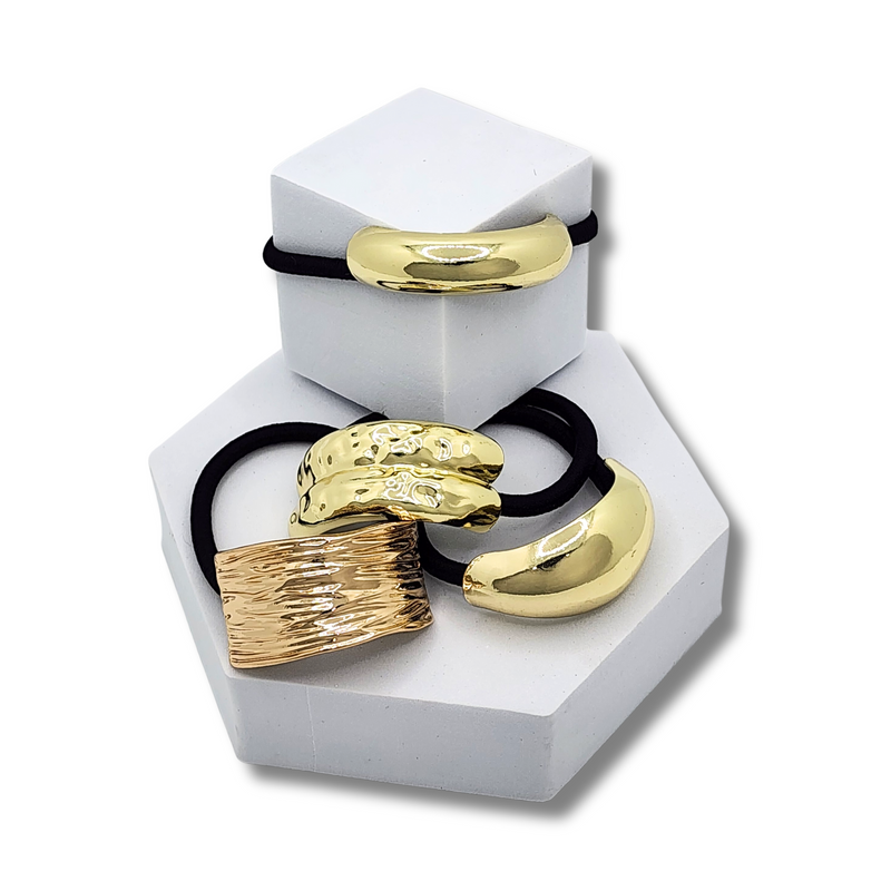 Gold Luxe Geometric Hair Cuff