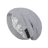 Satin-Lined Sleep Bonnet Gray