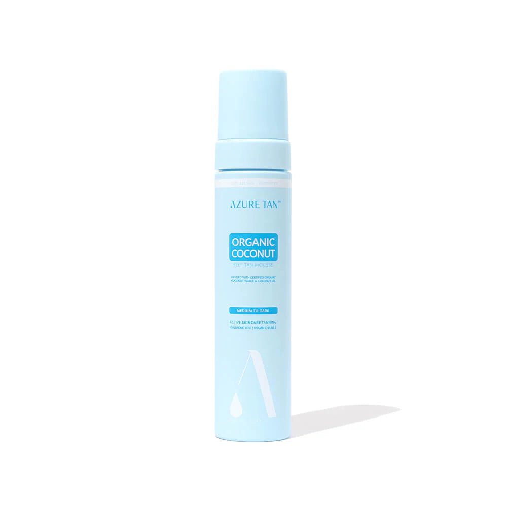 Azure Tan Self Tan Mousse - Organic Coconut - Medium to Dark