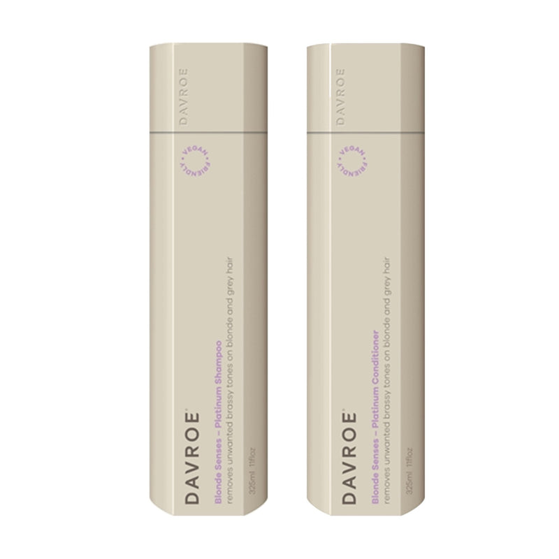 Davroe Blonde Senses Platinum Shampoo, Conditioner & Ends Repair Leave-In Treatment - Haircare Superstore