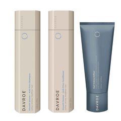 Davroe Smooth Senses Anti-Frizz Shampoo, Conditioner and Curl Crème Definer Trio